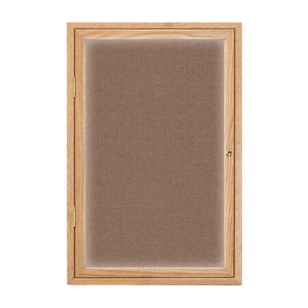 United Visual Products Triple Door Enclosed Radius EZ Tack Board, 72"x36", Header, White/Green UV7015EZ-GREEN-WHITE
